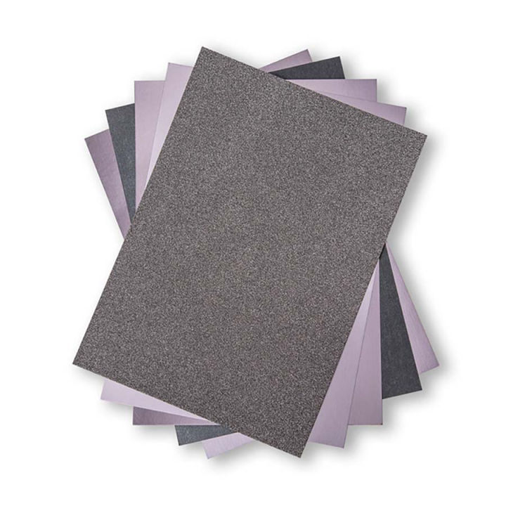 Set de papiers cartonnés Cardstock 20,3 x 29,2 cm Charbon 50 pcs - Sizzix - Rougier et Plé
