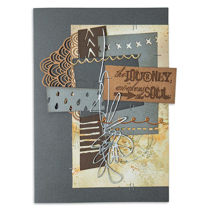 Set de papiers cartonnés Cardstock 20,3 x 29,2 cm Charbon 50 pcs - Sizzix - Rougier et Plé