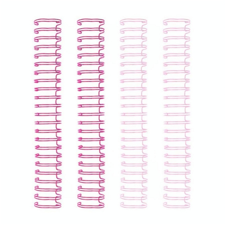 Spirales à reliure 1,6 cm Rose 4 pcs - We R Memory Keepers - Rougier et Plé