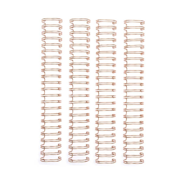 Spirales à reliure 2,5 cm Rose or 2 pcs - We R Memory Keepers - Rougier et Plé