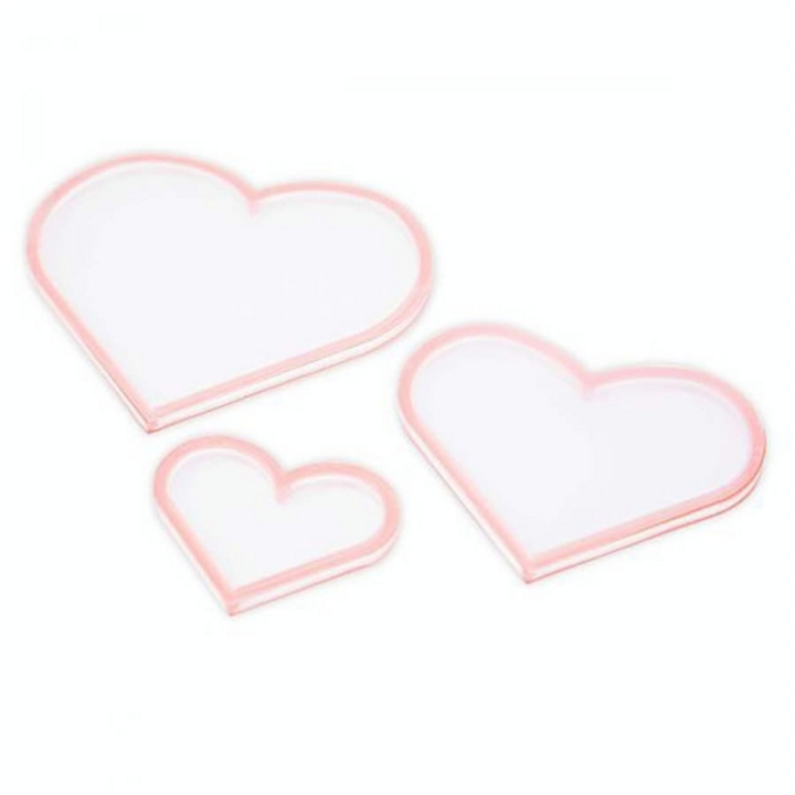 Cœurs transparents pour Carte à secouer 3 pcs - Sizzix - Rougier et Plé
