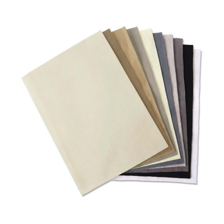Feutrines 21 x 27,9 cm Neutres 10 pcs - Sizzix - Rougier et Plé
