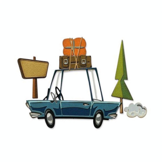 Matrice de découpe Thinlits Die Voyage en voiture - Sizzix - Rougier et Plé