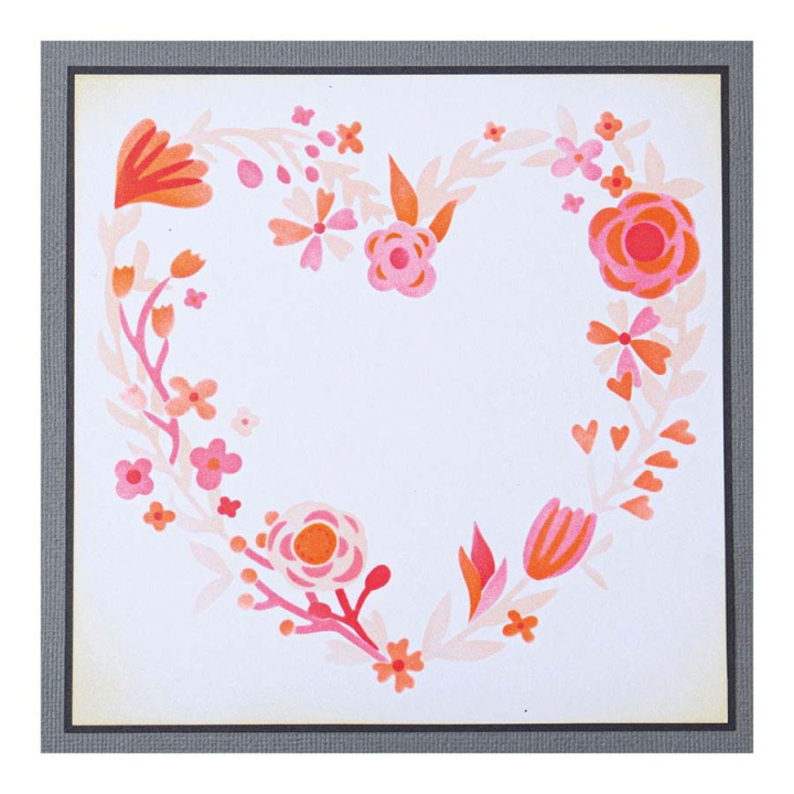 Pochoir superposable Couronne de cœurs - Sizzix - Rougier et Plé
