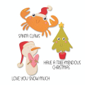 Set Tampon transparent & Matrice de découpe Framelits Die - Christmas Characters 3 pcs - Sizzix - Rougier et Plé