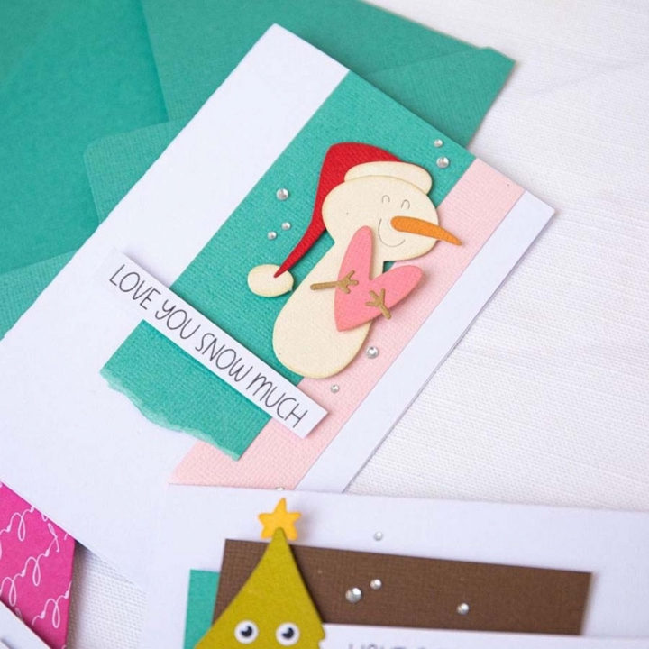 Set Tampon transparent & Matrice de découpe Framelits Die - Christmas Characters 3 pcs - Sizzix - Rougier et Plé
