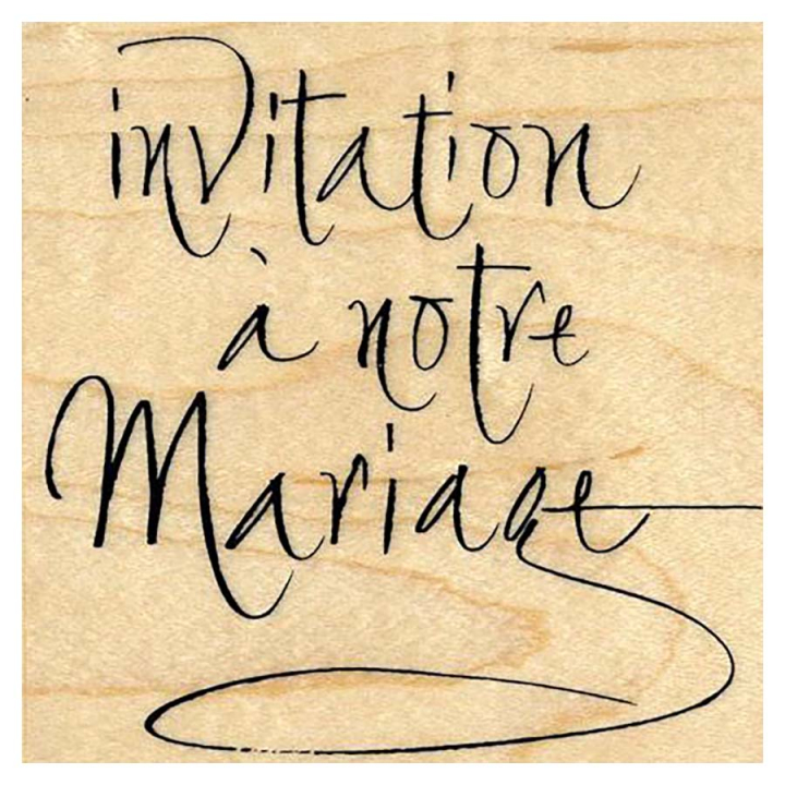 Tampon en bois Invitation à notre mariage - Artemio - Rougier et Plé