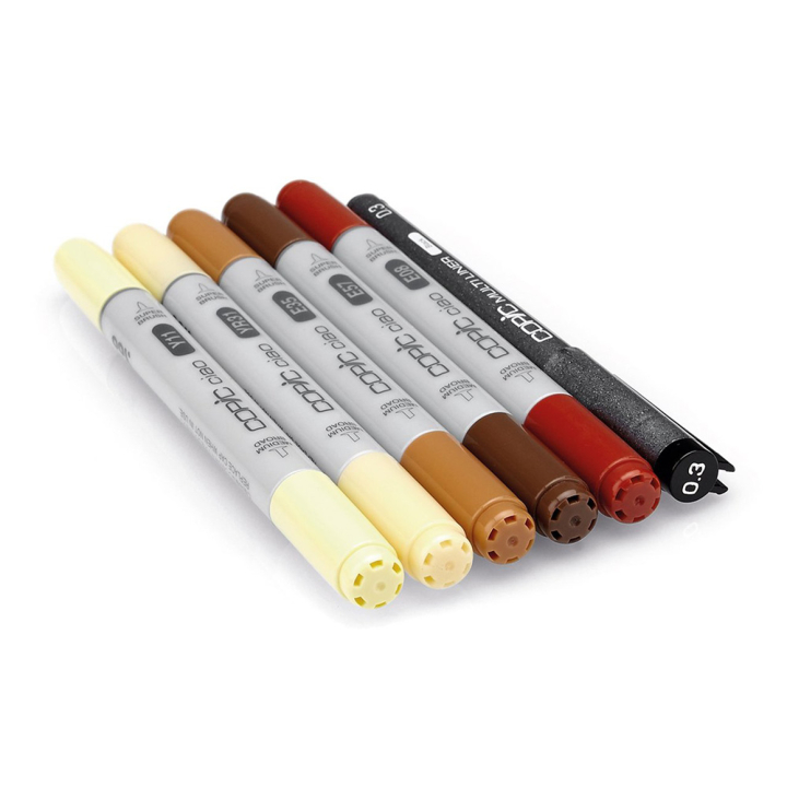 Marqueur Ciao 5 + 1 Teintes Cheveux 1 - Copic - Rougier et Plé