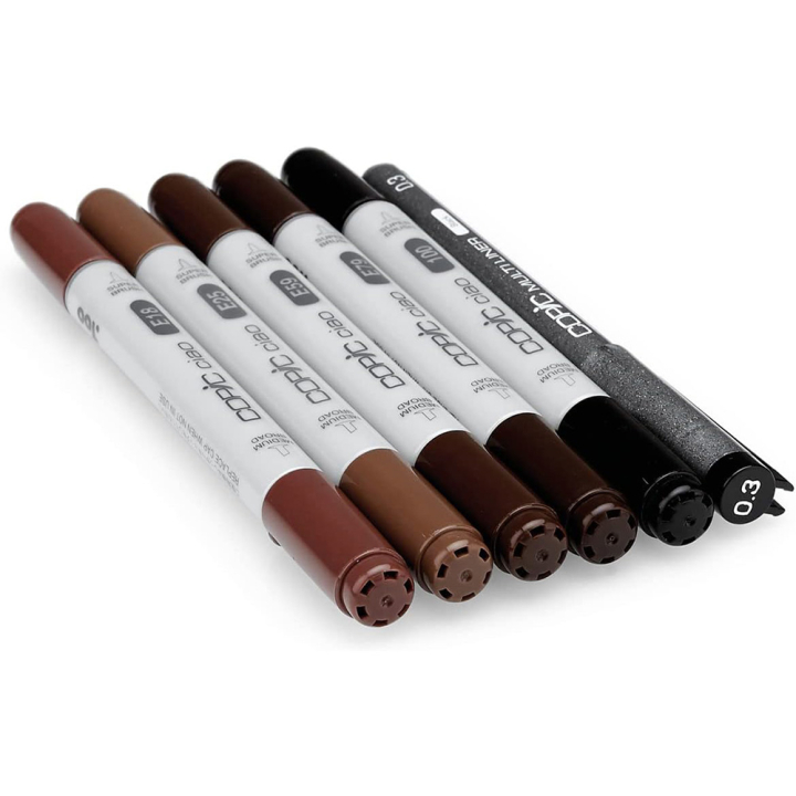 Marqueur Ciao 5 + 1 Teintes Cheveux 2 - Copic - Rougier et Plé