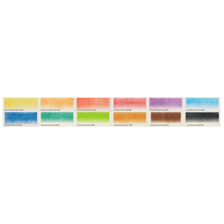 Crayon de couleur Artists Boîte métal 12 pcs - Winsor & Newton - Rougier et Plé