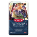 Crayon de couleur aquarellable Watercolour Collection Boîte métal 12 pcs - Derwent - Rougier et Plé