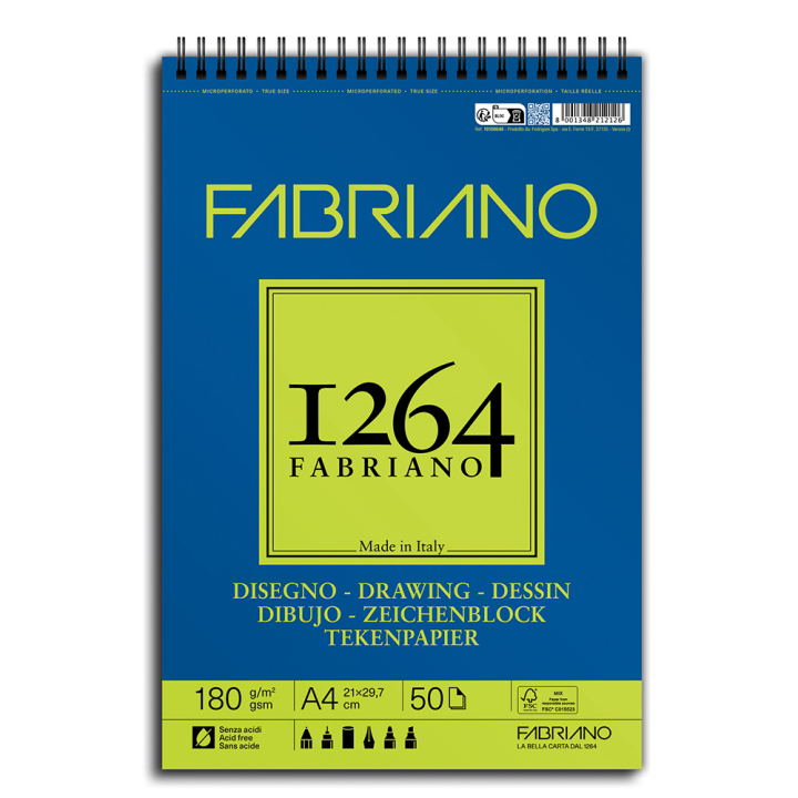 Bloc Papier Dessin 180 g/m² Spirale - Fabriano - Rougier et Plé