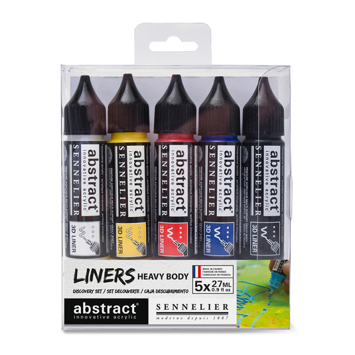 Peinture acrylique Abstract liner 5 x 27 ml Set Découverte - Sennelier - Rougier et Plé