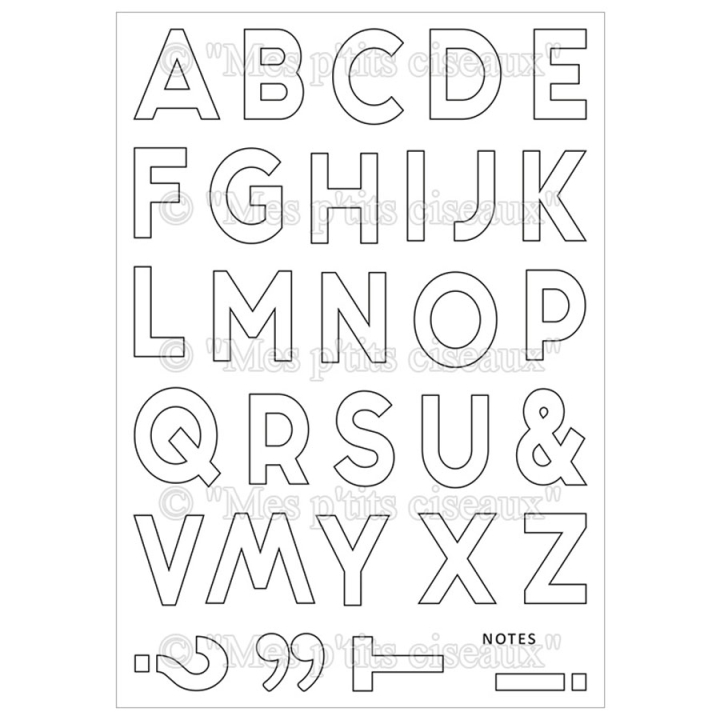 Tampons transparents Alphabet contours - Mes ptits ciseaux - Rougier et Plé