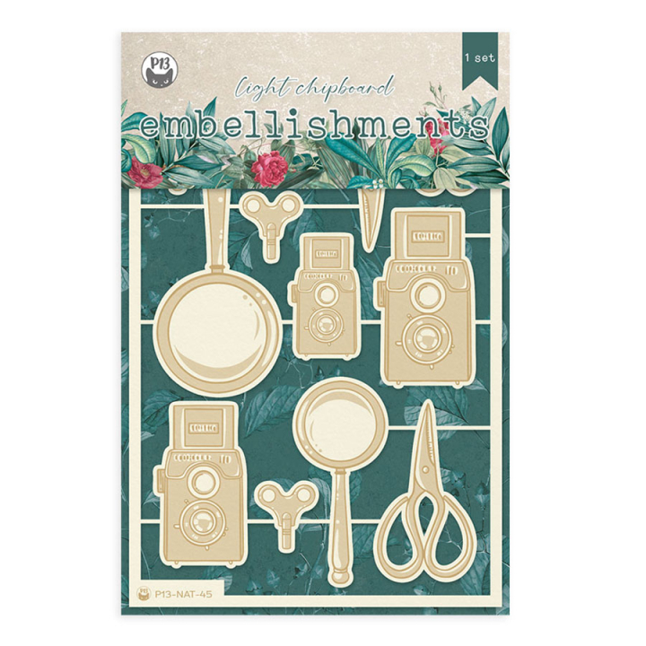 Naturalist Chipboard aggloméré accessoires 9 pcs - P13 - Rougier et Plé