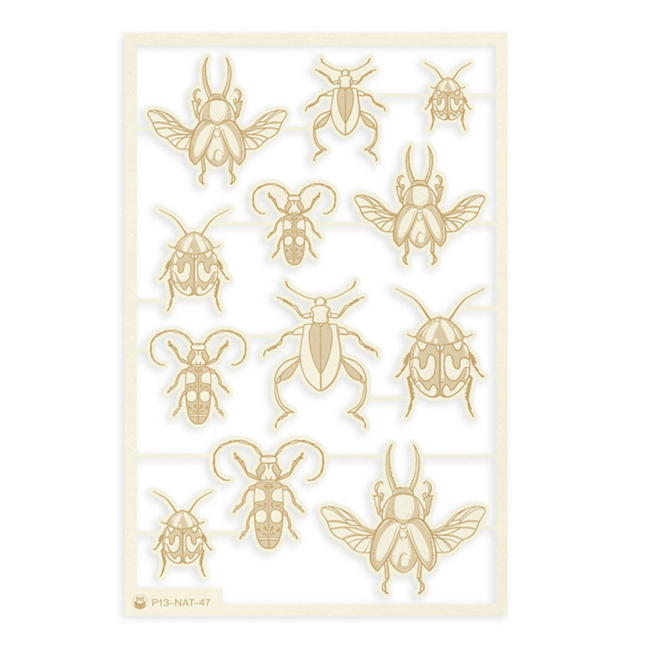 Naturalist Chipboard aggloméré insectes 8 pcs - P13 - Rougier et Plé