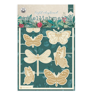 Naturalist Chipboard aggloméré papillons 8 pcs - P13 - Rougier et Plé