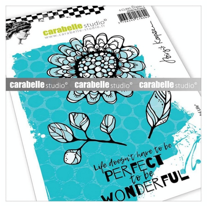 Tampon Cling 10,5 x 14,8 cm Wonderful Life 4 pcs - Carabelle Studio - Rougier et Plé