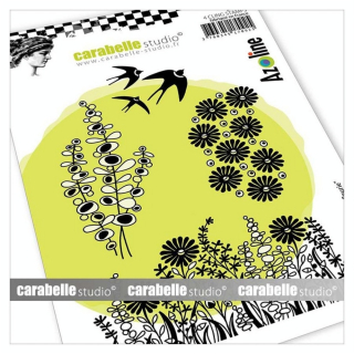Tampon Cling 10,5 x 14,8 cm Nature fleurie 4 pcs - Carabelle Studio - Rougier et Plé