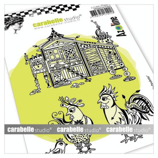 Tampon Cling 10,5 x 14,8 cm La famille Poulette 3 pcs - Carabelle Studio - Rougier et Plé