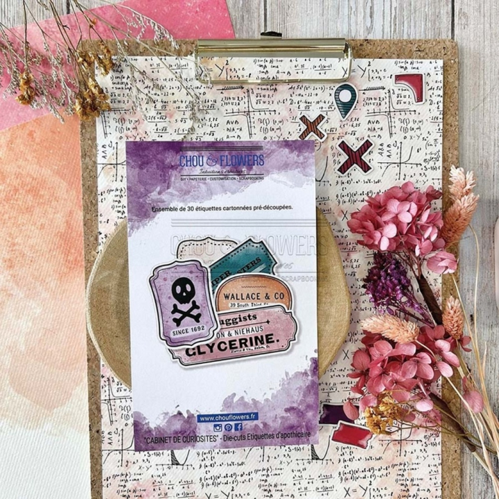 Découpes en papier Die cuts Étiquettes d'apothicaire 30 pcs - Chou & Flowers - Rougier et Plé