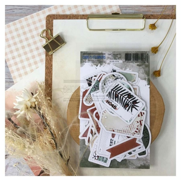 Découpes en papier Forêt enchantée Die cut 53 pcs - Chou & Flowers - Rougier et Plé