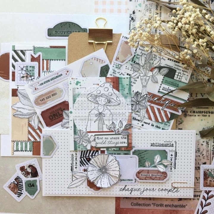 Découpes en papier Forêt enchantée Die cut 53 pcs - Chou & Flowers - Rougier et Plé