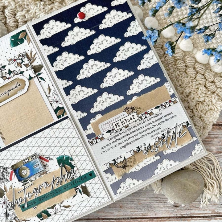 Découpes en papier Globe-trotter Die cuts Label 53 pcs - Chou & Flowers - Rougier et Plé