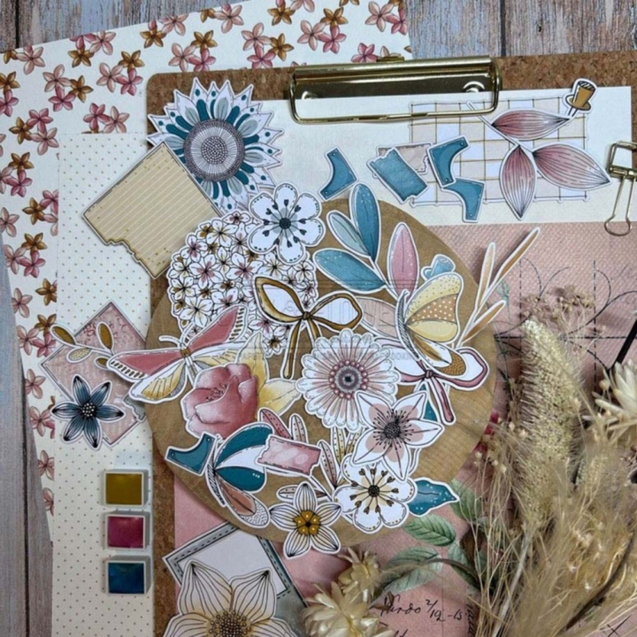 Découpes en papier Victoria Street Die cuts Flowers 35 pcs - Chou & Flowers - Rougier et Plé