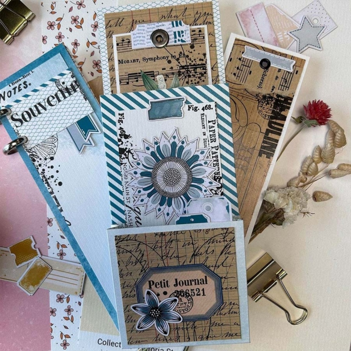 Papiers imprimés 21 x 29,7 cm 250 g/m² Victoria Street Les Imprimés-Aquarelle 6 pcs - Chou & Flowers - Rougier et Plé
