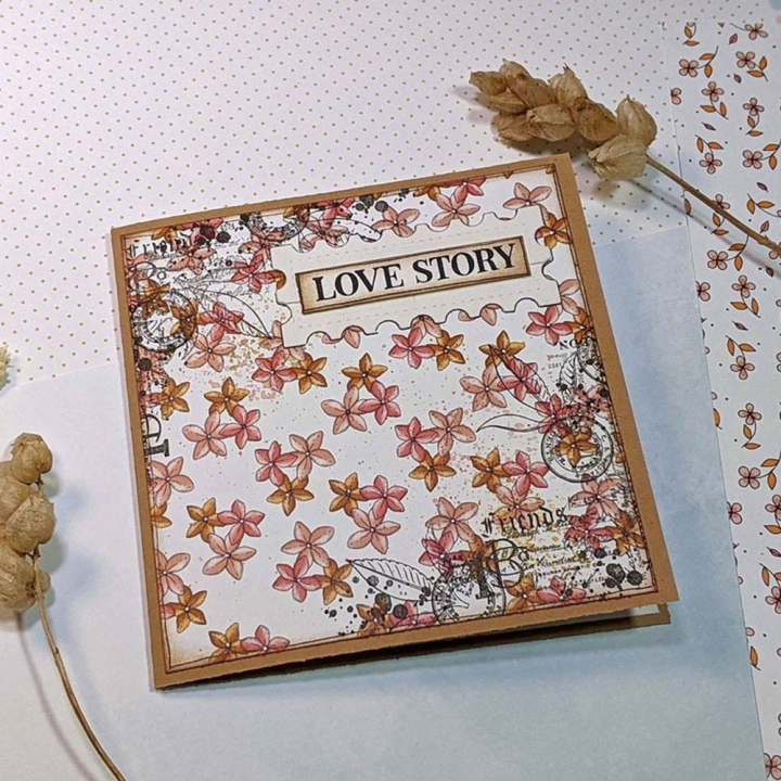 Papiers imprimés 21 x 29,7 cm 250 g/m² Victoria Street Les Imprimés-Aquarelle 6 pcs - Chou & Flowers - Rougier et Plé