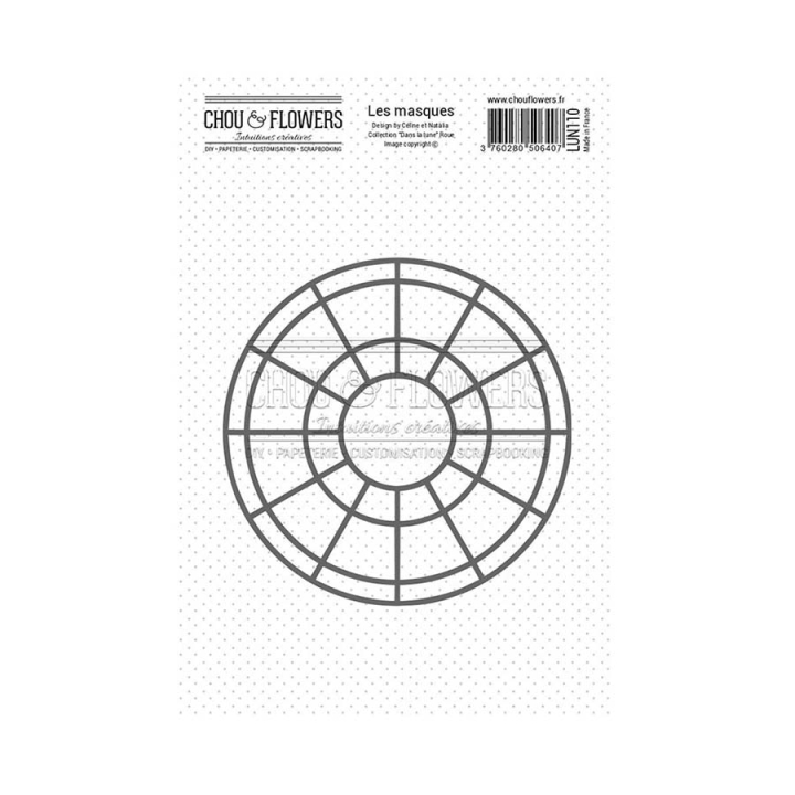 Pochoir masque ø 9,5 cm Roue - Chou & Flowers - Rougier et Plé