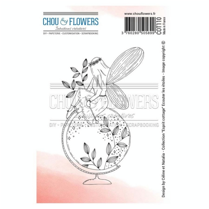 Tampon Cling 10 x 15 cm Ecouter les étoiles - Chou & Flowers - Rougier et Plé
