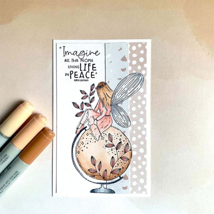 Tampon Cling 10 x 15 cm Ecouter les étoiles - Chou & Flowers - Rougier et Plé