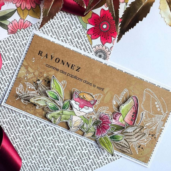 Tampons Cling 10 x 15 cm Jolis trésors 2 pcs - Chou & Flowers - Rougier et Plé