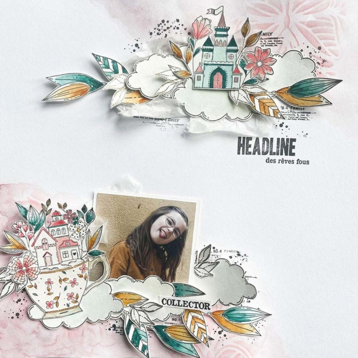 Tampons Cling 10 x 15 cm La tasse 2 pcs - Chou & Flowers - Rougier et Plé