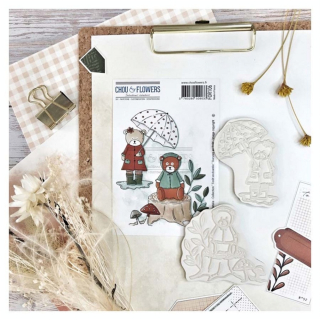 Tampons Cling 10 x 15 cm Oursons en forêt 2 pcs - Chou & Flowers - Rougier et Plé
