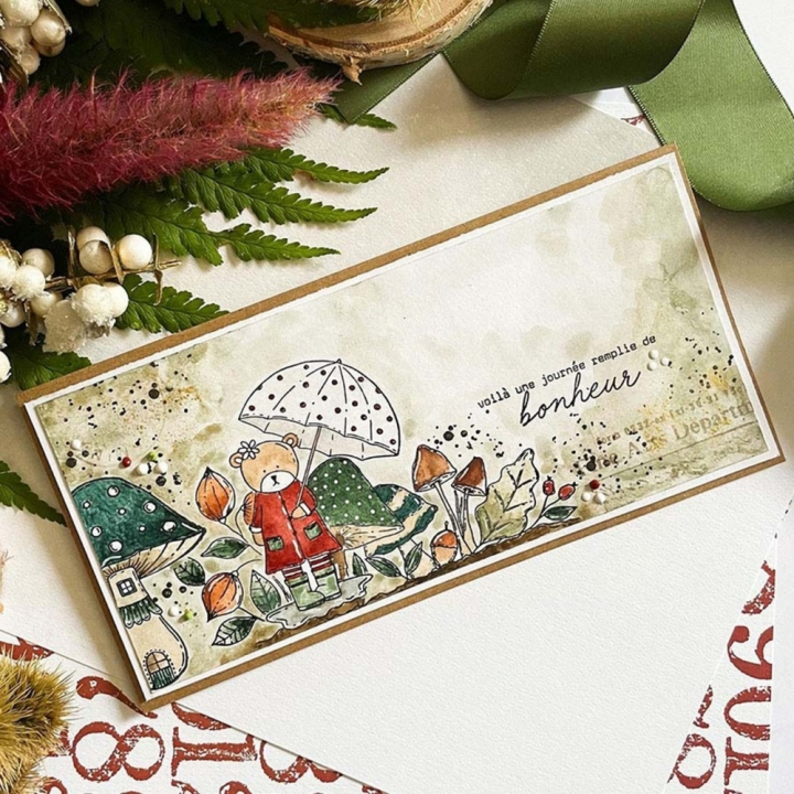 Tampons Cling 10 x 15 cm Oursons en forêt 2 pcs - Chou & Flowers - Rougier et Plé