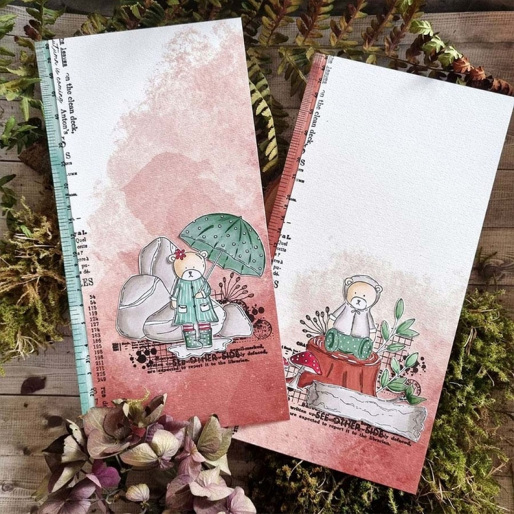 Tampons Cling 10 x 15 cm Oursons en forêt 2 pcs - Chou & Flowers - Rougier et Plé