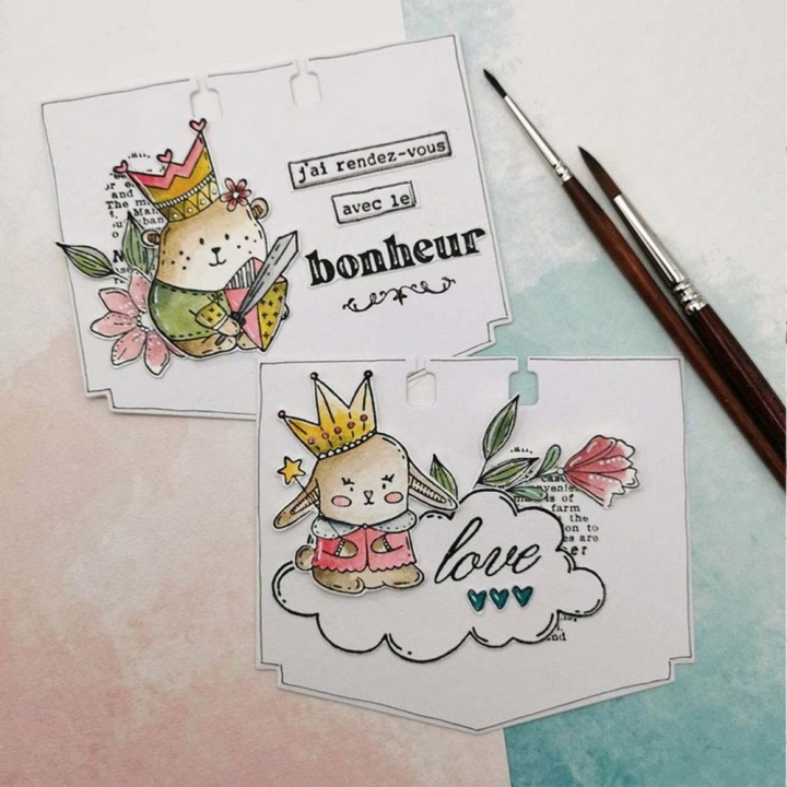 Tampon Cling 7 x 9,5 cm Doudou princesse - Chou & Flowers - Rougier et Plé