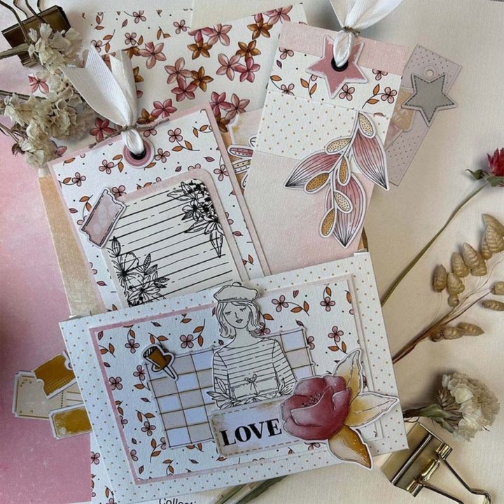 Tampons transparents La vie en rose 7 pcs - Chou & Flowers - Rougier et Plé
