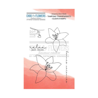 Tampons transparents Life is cool 5 pcs - Chou & Flowers - Rougier et Plé