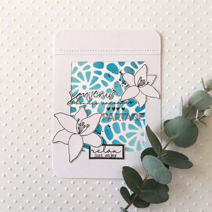 Tampons transparents Life is cool 5 pcs - Chou & Flowers - Rougier et Plé