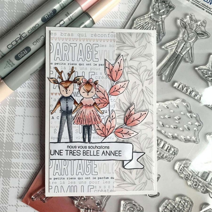 Tampons transparents Mon premier Noël 19 pcs - Chou & Flowers - Rougier et Plé