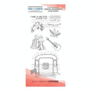 Tampons transparents Mots Victoria street 21 pcs - Chou & Flowers - Rougier et Plé
