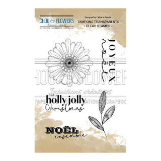 Tampons transparents Noël ensemble 5 pcs - Chou & Flowers - Rougier et Plé