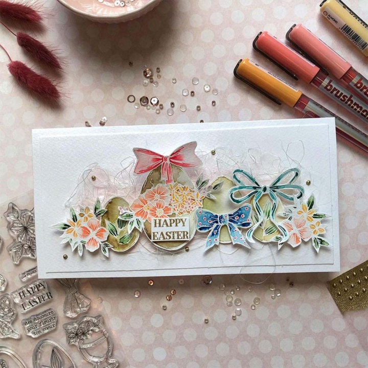 Tampons transparents Œuf de Pâques 2 pcs - Chou & Flowers - Rougier et Plé