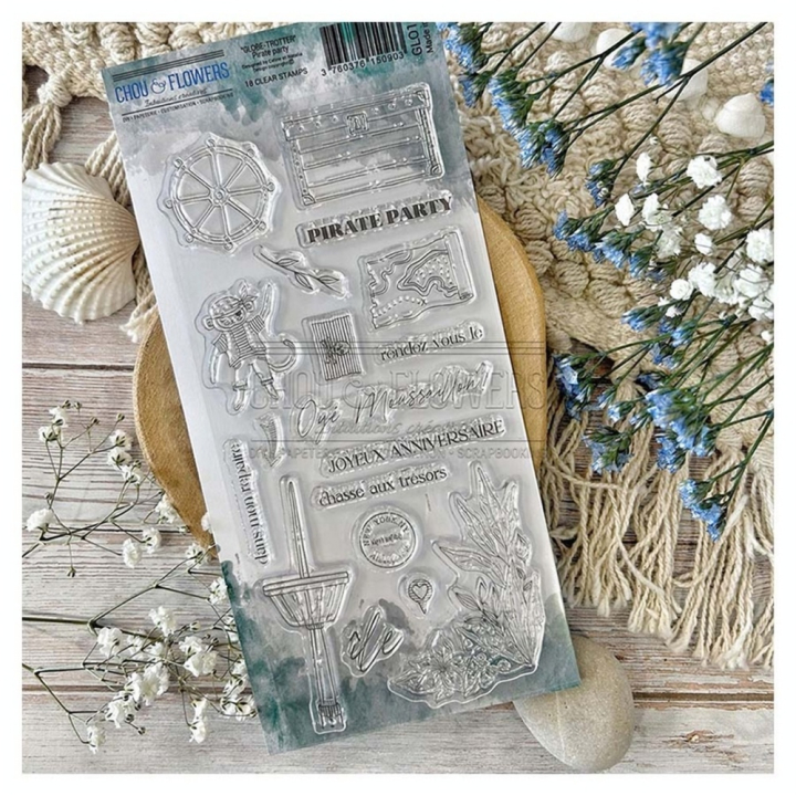 Tampons transparents Pirate 18 pcs - Chou & Flowers - Rougier et Plé
