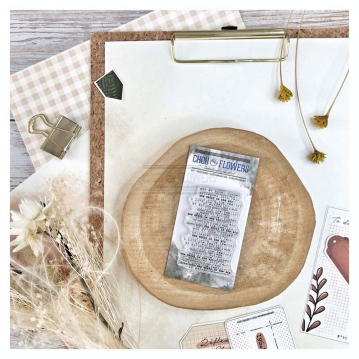 Tampons transparents Texte Grunge - Chou & Flowers - Rougier et Plé