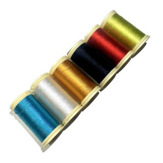 Bobine de Fil de soie 6 pcs assorties - Apg reliure - Rougier et Plé